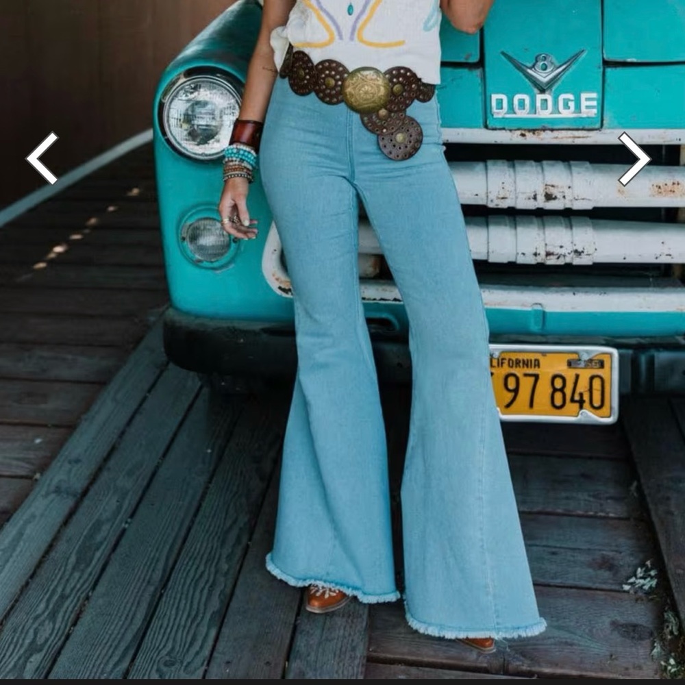 Light Blue Flared Women Jeans